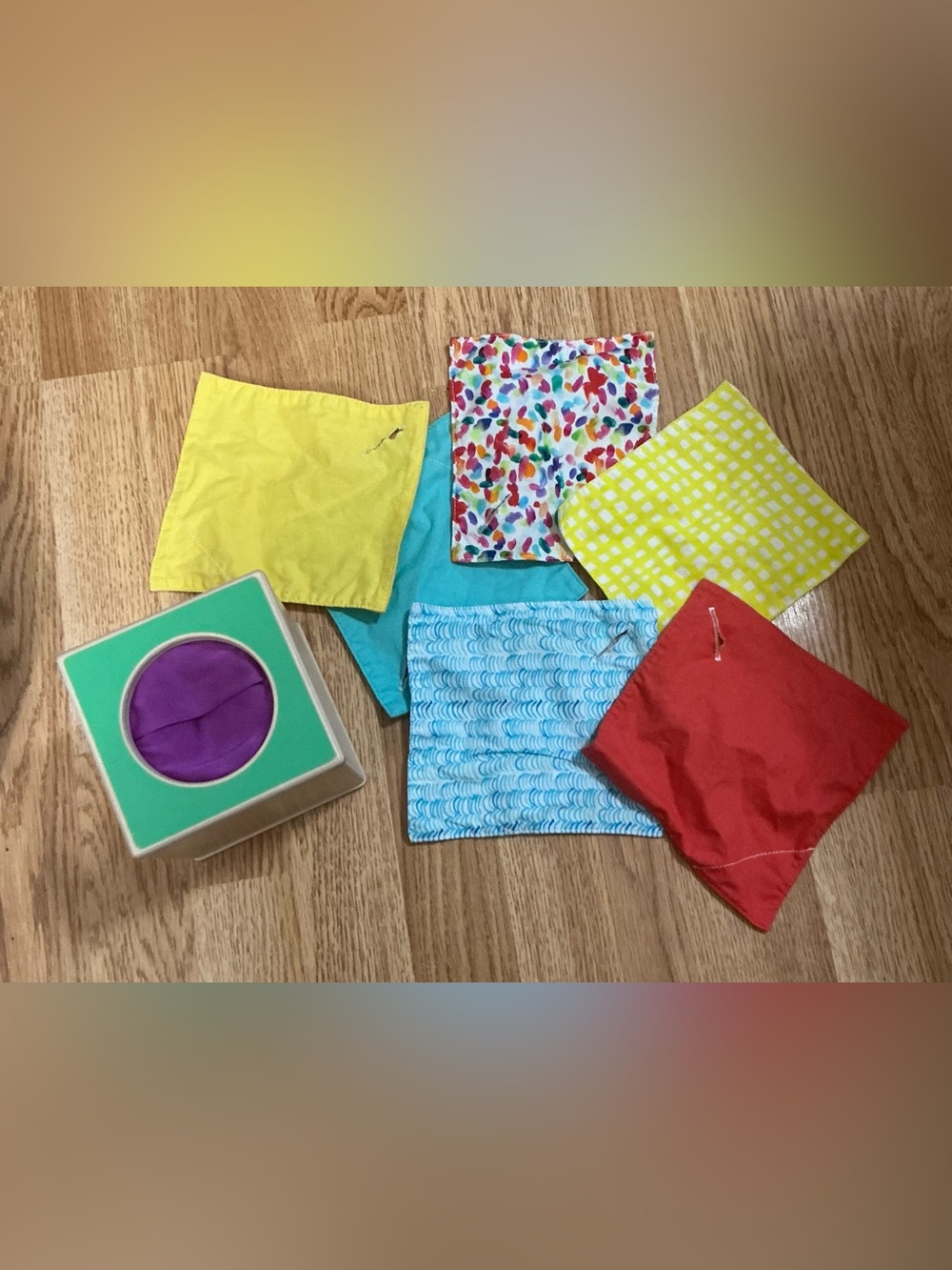 Baby/Toddler Colorful Sensory Bean Bag and Shape Sorter Set - Multicolor